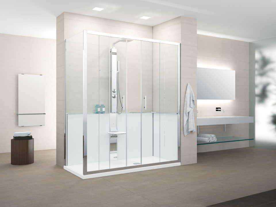 Een bad vervangen door een douche Novellini be